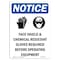 Signmission OSHA Sign, Face Shield & Chemical With Symbol, 10in X 7in Rigid Plastic, 7" W, 10" H, Portrait OS-NS-P-710-V-12377 - alternate 1
